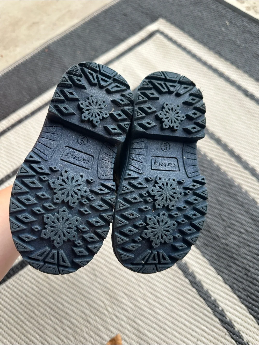 Carter's Gray Kids Winter Boots with Blue Lining